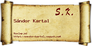 Sándor Kartal névjegykártya